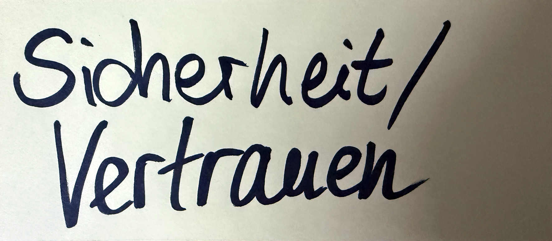 Sicherheit - Vertrauen